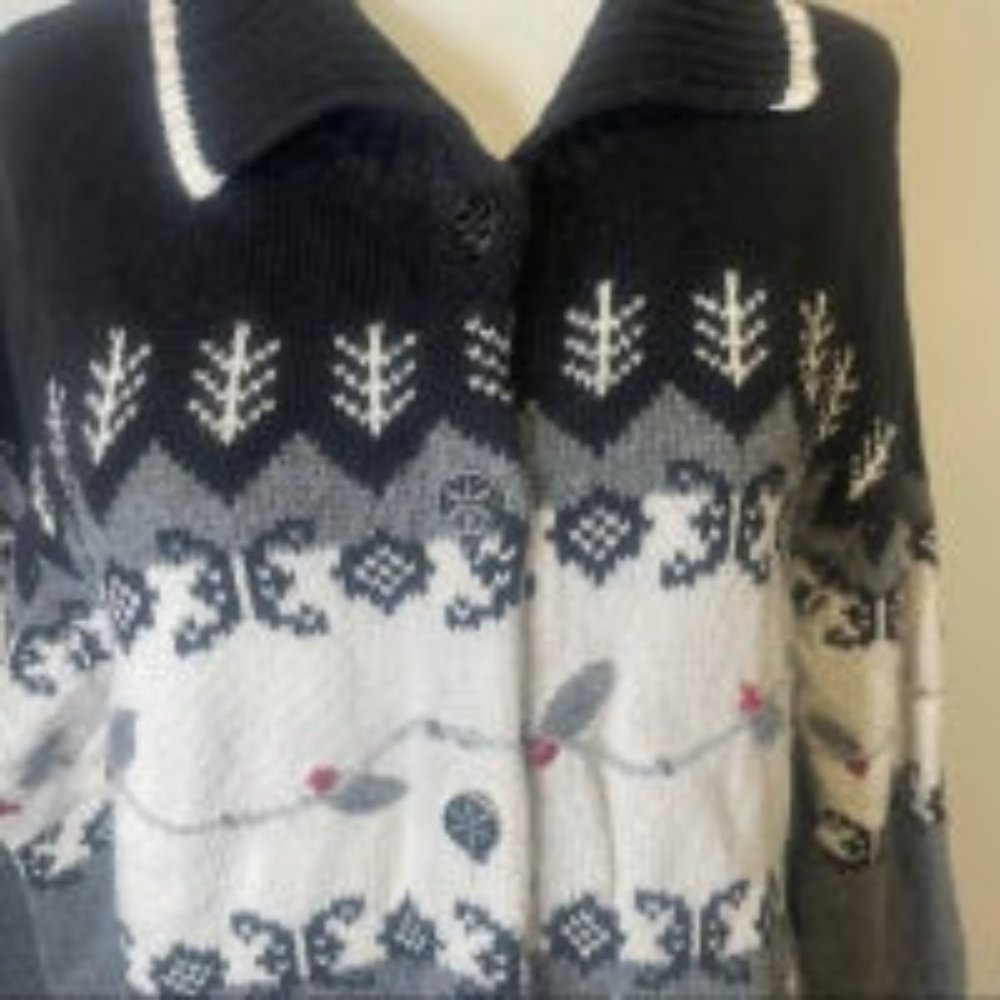 Holiday Lodge by Northcrest Snowflake Ugly Christmas Sweater size Large - Picture 2 of 3